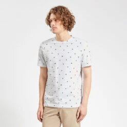 Tee Shirt Matière Fantaisie Et Imprimé All Over