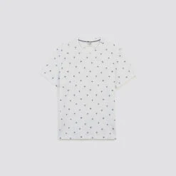 Tee Shirt Matière Fantaisie Et Imprimé All Over -Magasin De Vêtements De Mode 1003510 10002 V11