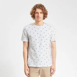 Tee Shirt Matière Fantaisie Et Imprimé All Over -Magasin De Vêtements De Mode 1003510 10002 V2