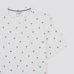 Tee Shirt Matière Fantaisie Et Imprimé All Over -Magasin De Vêtements De Mode 1003510 10002 V8