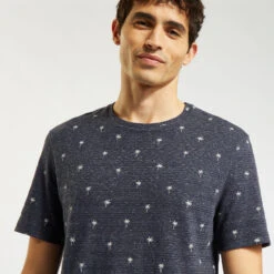 Tee Shirt Matière Fantaisie Et Imprimé All Over 11 Tee Shirt Matière Fantaisie Et Imprimé All Over -Magasin De Vêtements De Mode 1003510 11307 V4