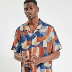 Chemise Hawaienne Imprimée Viscose Lin -Magasin De Vêtements De Mode 1003537 19100 V4