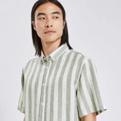 Chemisette Regular Rayures Coton Lin -Magasin De Vêtements De Mode 1003541 16000 V4