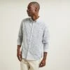 Chemise Regular Imprimé Fleur Coton Lin