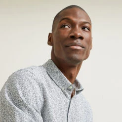 Chemise Regular Imprimé Fleur Coton Lin -Magasin De Vêtements De Mode 1003544 10009 V4