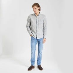 Chemise Regular Imprimé Fleur Coton Lin -Magasin De Vêtements De Mode 1003544 10009 V6