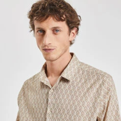 Chemise Regular Micro Geo Coton -Magasin De Vêtements De Mode 1003587 10400 V4
