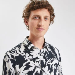 Chemise Regular Imprimé Grosse Fleur Viscose -Magasin De Vêtements De Mode 1003591 11214 V4