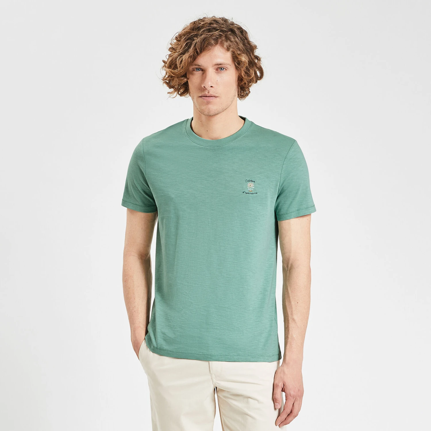 Tee Shirt Matière Flammée Brodé 1 Tee Shirt Matière Flammée Brodé