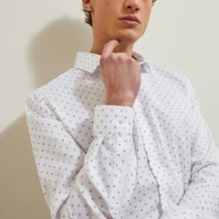 Chemise Regular Sans Repassage Coton Jacquard -Magasin De Vêtements De Mode 1003604 10000 V4