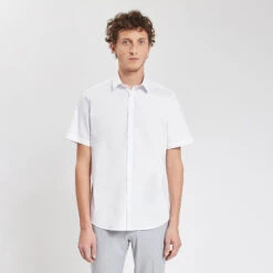 Chemisette Slim Unie Coton Biologique -Magasin De Vêtements De Mode 1003606 10000 V2