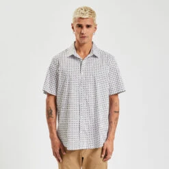 Chemisette Slim Imprimé Géométrique Coton Biologiq -Magasin De Vêtements De Mode 1003610 10000 V2