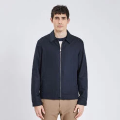 Blouson Col Chemise En Coton Lin -Magasin De Vêtements De Mode 1003614 11893 V2