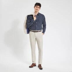 Chemise Slim Imprimé Géométrique Coton -Magasin De Vêtements De Mode 1003619 11214 V6