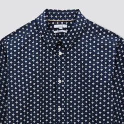 Chemise Slim Imprimé Géométrique Coton -Magasin De Vêtements De Mode 1003619 11214 V8