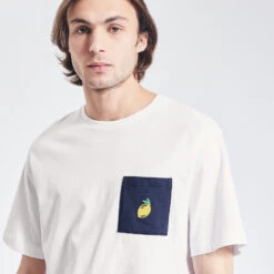 Tee Shirt De Pyjama Avec Poche Poitirine Fantaisie -Magasin De Vêtements De Mode 1003643 10000 V4