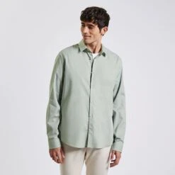 Chemise Slim Oxford Unie Coton