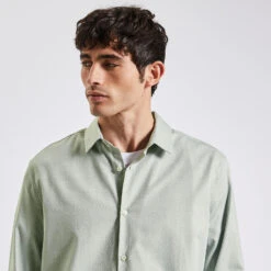 Chemise Slim Oxford Unie Coton -Magasin De Vêtements De Mode 1003690 16013 V4