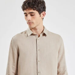 Chemise Regular Unie Lin Premium -Magasin De Vêtements De Mode 1003718 10400 V4