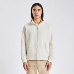 Blouson En Coton Lin Col Montant -Magasin De Vêtements De Mode 1003852 10152 V2