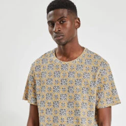 Tee Shirt En Coton Lin Imprimé -Magasin De Vêtements De Mode 1003853 12528 V4