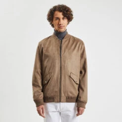 Blouson Zippé Aspect Velours -Magasin De Vêtements De Mode 1003880 12033 V2