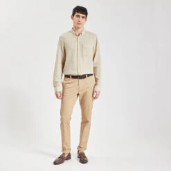 Chemise Regular Unie Gaze De Coton Biologique -Magasin De Vêtements De Mode 1004011 10110 V5