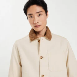 Veste 3 Poches En Coton Col Velours -Magasin De Vêtements De Mode 1004066 10141 V4