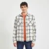 Chemise Regular Carreaux Coton Recyclé Flammé