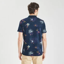 Polo Manches Courtes En Jersey Slub Imprimé -Magasin De Vêtements De Mode 1004117 11863 V3
