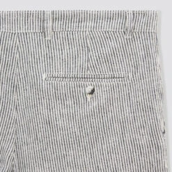 Bermuda En Lin Et Coton Rayé -Magasin De Vêtements De Mode 1004118 11289 V10