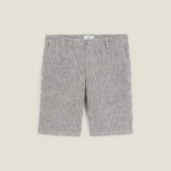 Bermuda En Lin Et Coton Rayé -Magasin De Vêtements De Mode 1004118 11289 V11