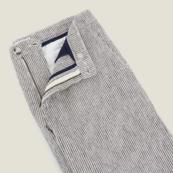 Bermuda En Lin Et Coton Rayé -Magasin De Vêtements De Mode 1004118 11289 V8