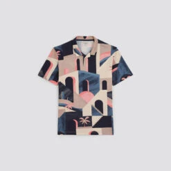 Polo Manches Courtes Imprimé Col Requin -Magasin De Vêtements De Mode 1004128 11299 V11