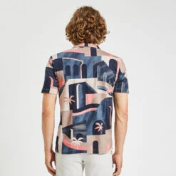 Polo Manches Courtes Imprimé Col Requin -Magasin De Vêtements De Mode 1004128 11299 V3