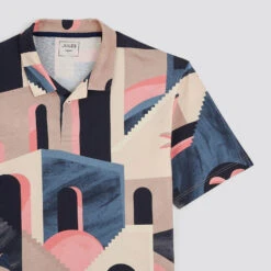 Polo Manches Courtes Imprimé Col Requin -Magasin De Vêtements De Mode 1004128 11299 V8