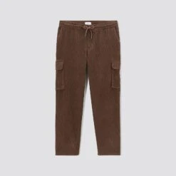 Pantalon Forme Cargo En Velours Coton Recyclé