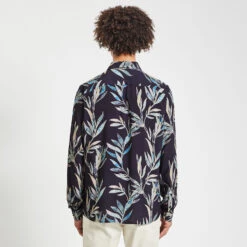 Chemise Slim Imprimé Feuilles Viscose -Magasin De Vêtements De Mode 1004168 11214 V3