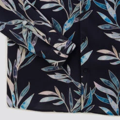 Chemise Slim Imprimé Feuilles Viscose -Magasin De Vêtements De Mode 1004168 11214 V9