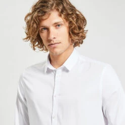 Chemise Slim Rayures Coton Biologique -Magasin De Vêtements De Mode 1004176 10000 V4