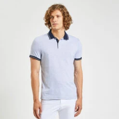 Polo Manches Courtes En Jacquard