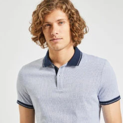 Polo Manches Courtes En Jacquard -Magasin De Vêtements De Mode 1004229 11863 V4