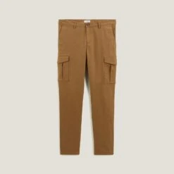 Pantalon Chino Cargo Droit Poches Côtés