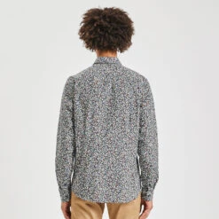 Chemise Slim Imprimé Fleur Coton Biologique -Magasin De Vêtements De Mode 1004257 12527 V3