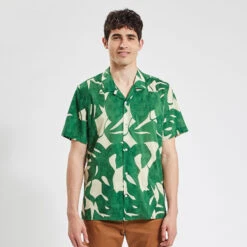 Chemisette Hawaïenne Regular Feuilles Coton Biolog -Magasin De Vêtements De Mode 1004456 16600 V2