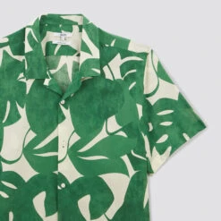 Chemisette Hawaïenne Regular Feuilles Coton Biolog -Magasin De Vêtements De Mode 1004456 16600 V8