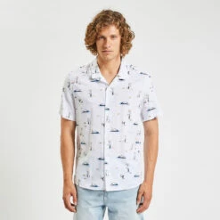 Chemisette Regular Imprimé Paysages Coton Flammé -Magasin De Vêtements De Mode 1004488 10100 V2