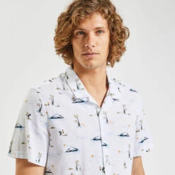 Chemisette Regular Imprimé Paysages Coton Flammé -Magasin De Vêtements De Mode 1004488 10100 V4