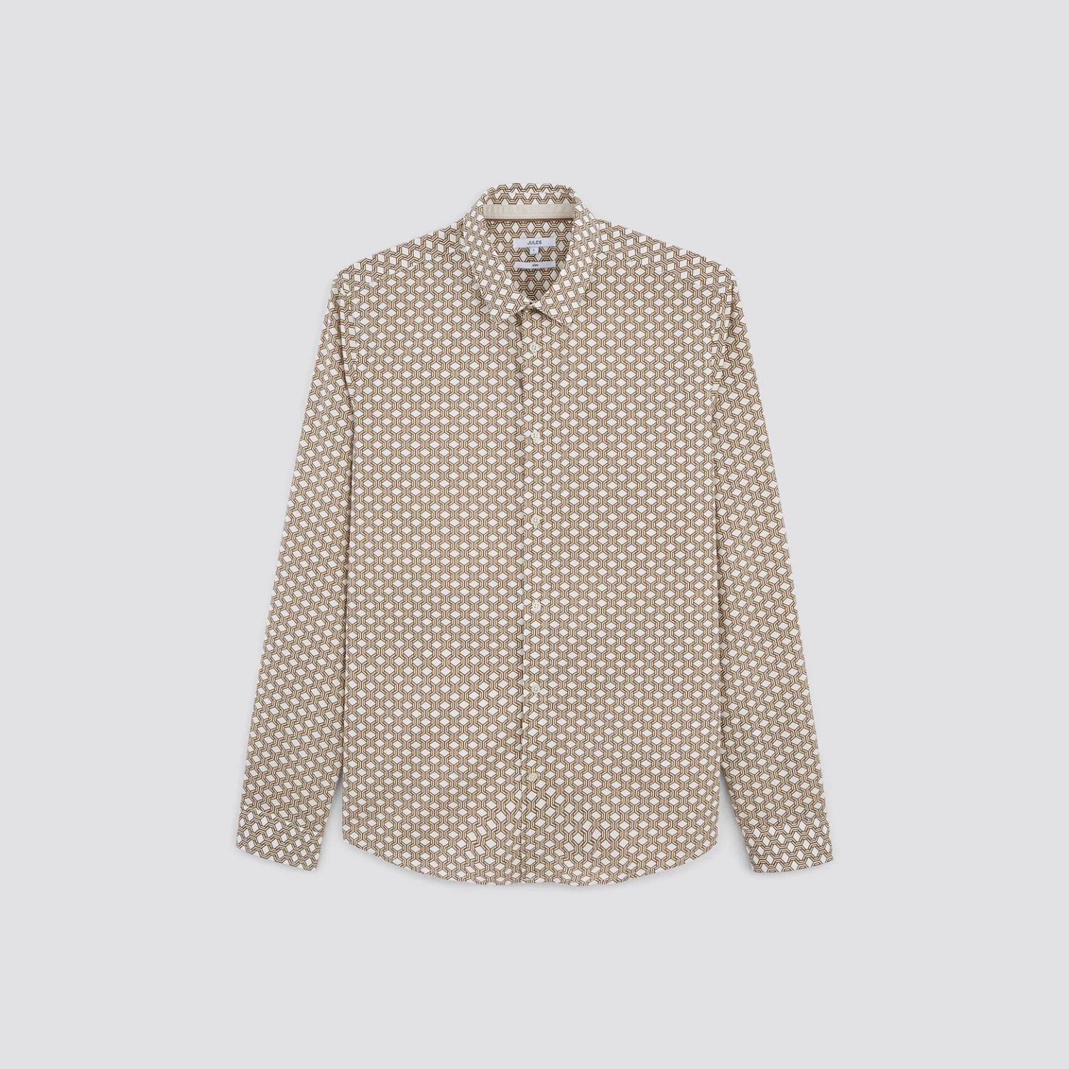 Chemise Slim Imprimé Géométrique Coton Biologique 6 Chemise Slim Imprimé Géométrique Coton Biologique – Image 6