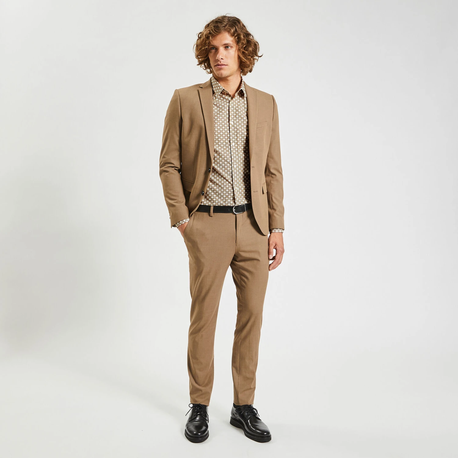 Chemise Slim Imprimé Géométrique Coton Biologique 2 Chemise Slim Imprimé Géométrique Coton Biologique – Image 2